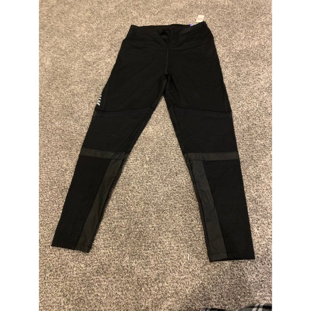 PINK Ultimate High Waist Legging Leather Mesh Accent